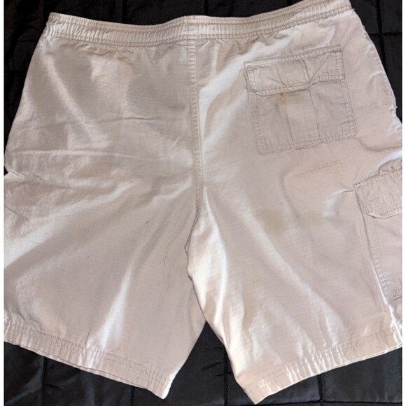 Vintage Umbro Shorts Mens Large Beige Cargo Pocket Ripstop Elastic Waist Soccer - Picture 5 of 5